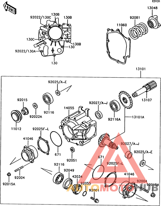 Front bevel gear(1/2)