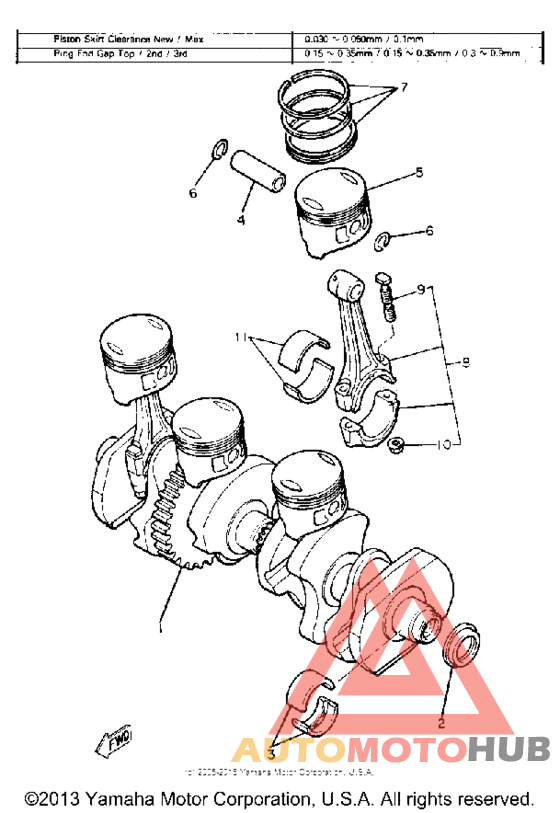 Crankshaft-piston