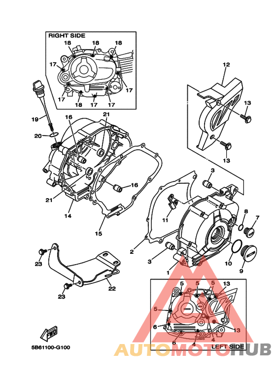 Crankcase cover ass`y  (v