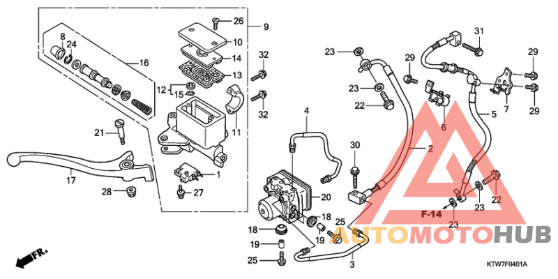 Fr. brake master cylinder