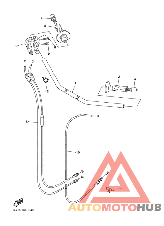 Steering handle & cable