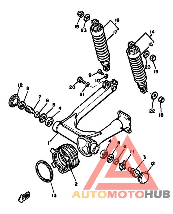 Rear arm. suspension