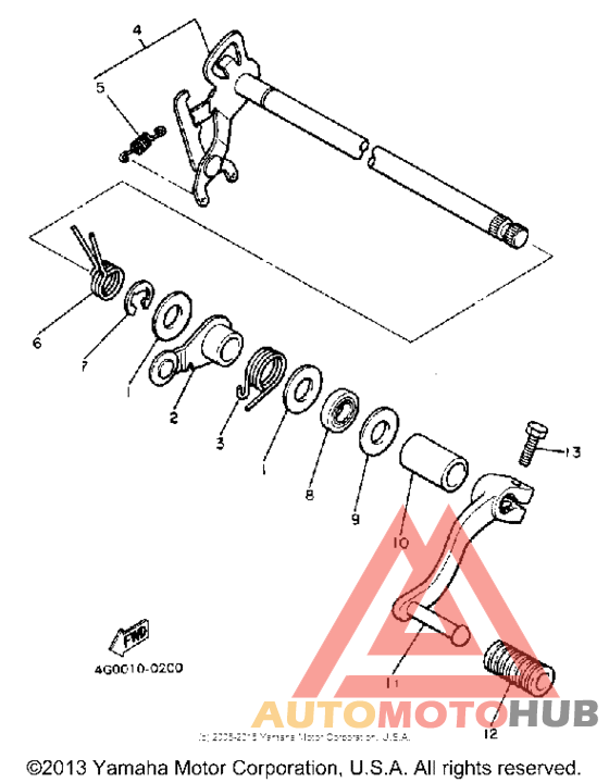 Shift shaft pedal