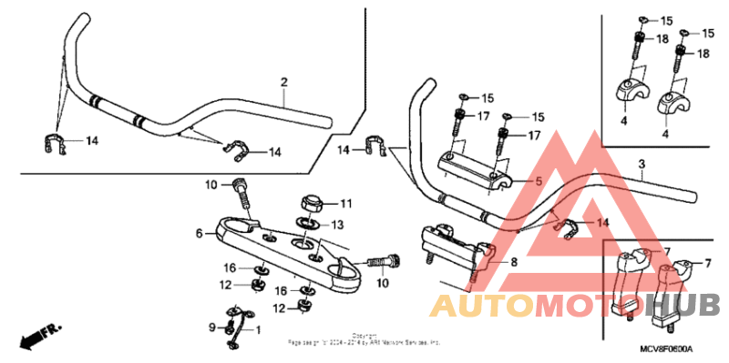 Handlebar + top bridge