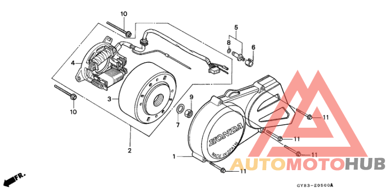 Left crankcase cover generator