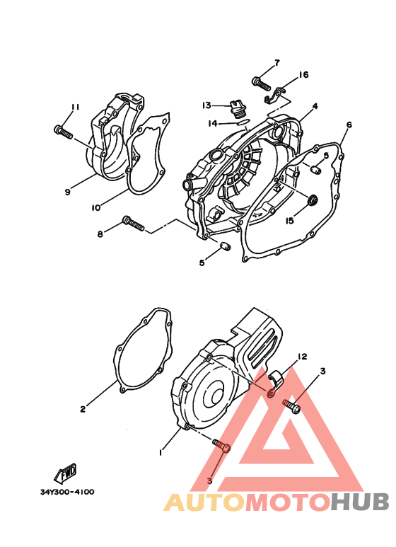 Crankcase cover ass`y  (v