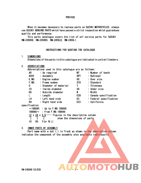 Catalog preface