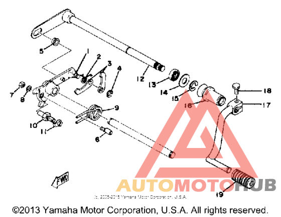Shift shaft pedal