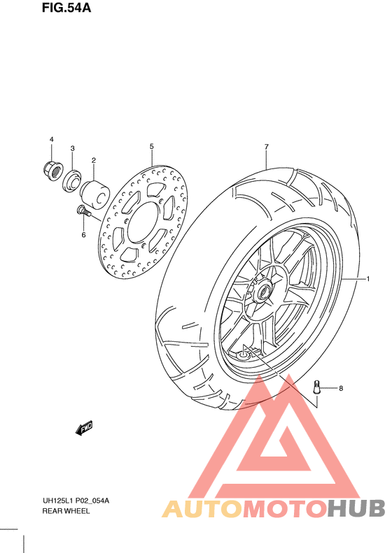 Rear wheel complete assy