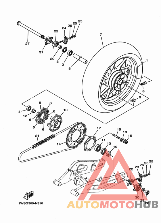 Переднее колесо