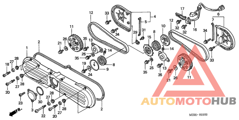 Front cover/timing belt