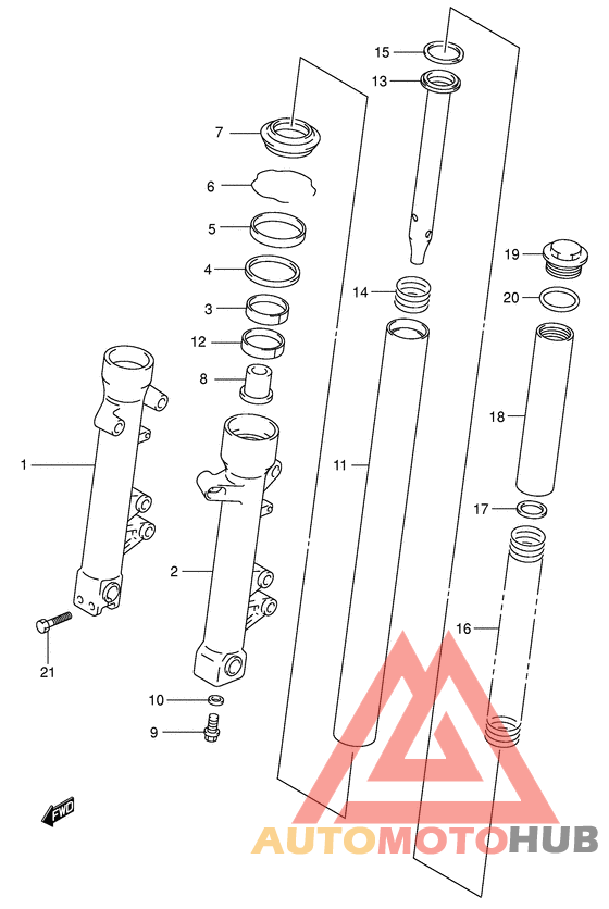 Демпфер передней вилки