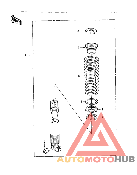 Абсорбер удавный в сборе задний
