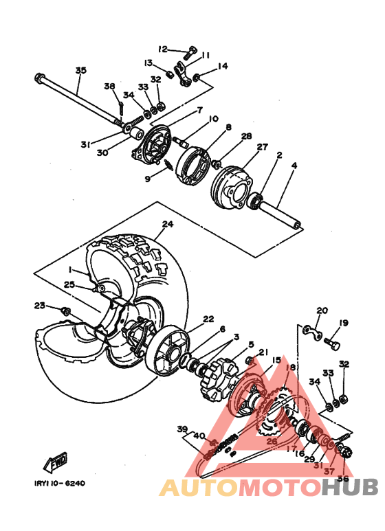 Rear wheel complete assy