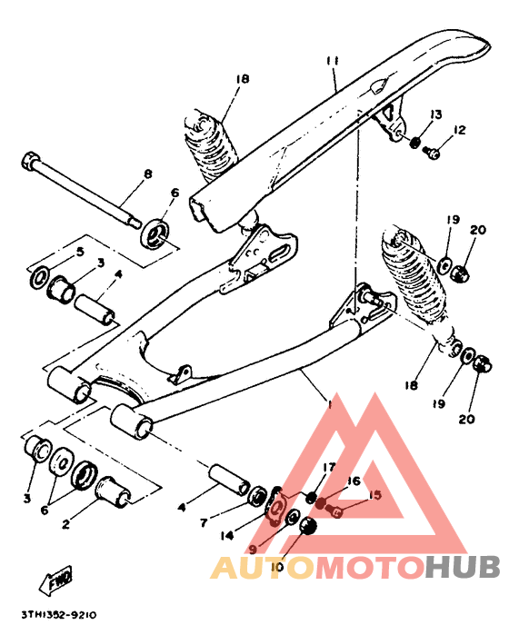 Brazo trasero, suspension
