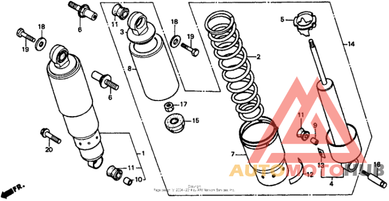 Rear shock asorber