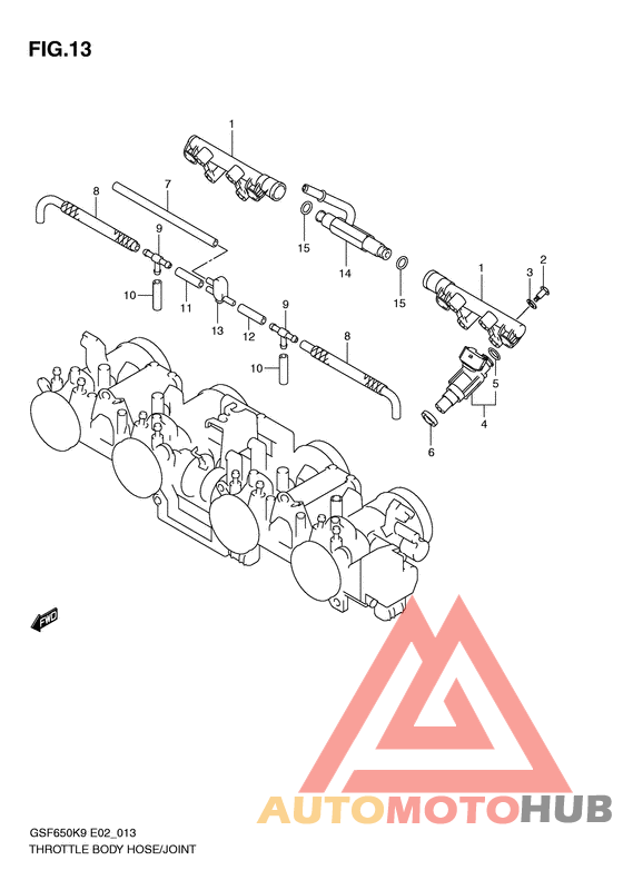 Throttle body hose/joint