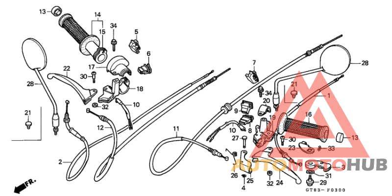 Handle lever/switch/cable