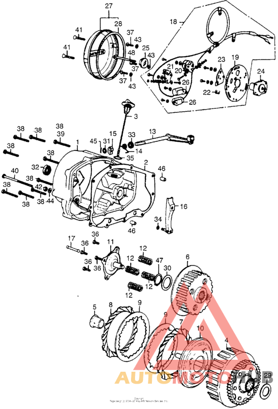 Clutch + crankcase cover