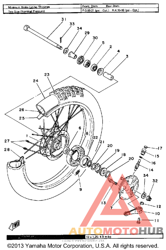 Переднее колесо