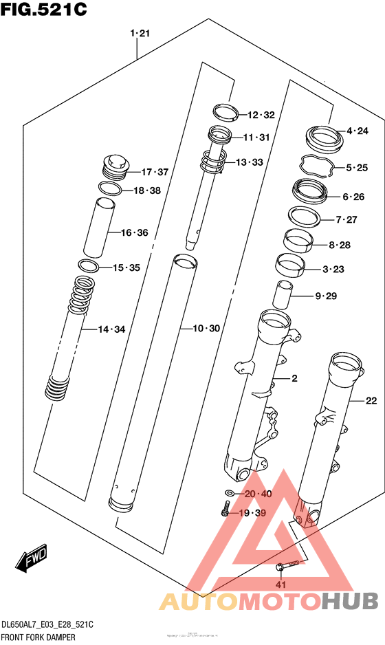 Front Fork Damper (Dl650Al7 E33)