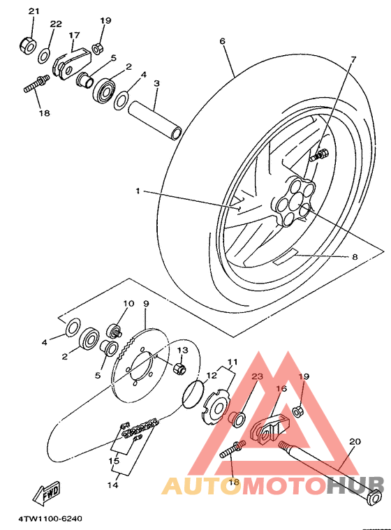 Переднее колесо