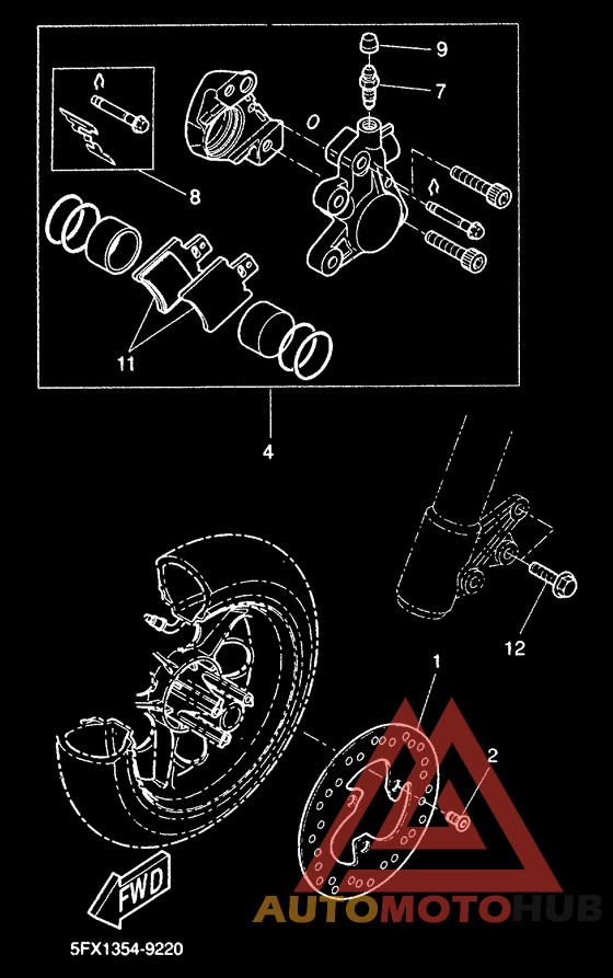 Etrier de frein avant