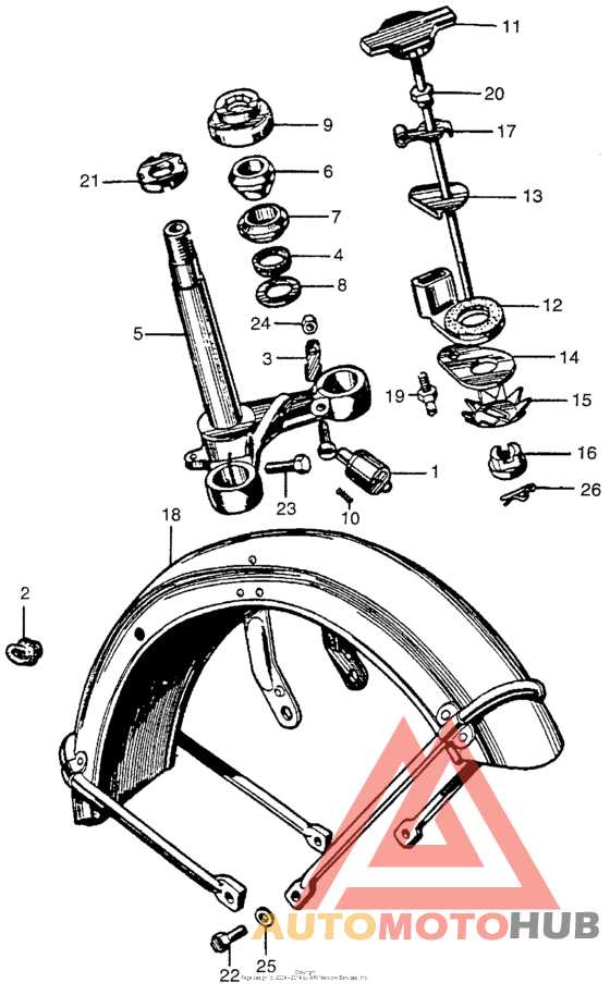 Steering stem + front