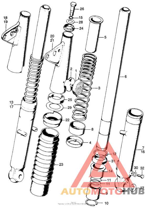 Cl100 front fork k2-s3