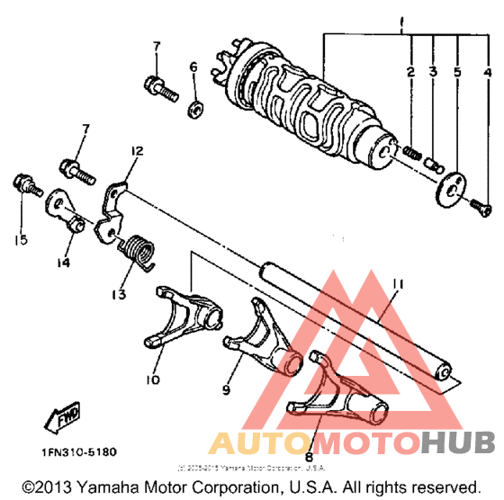 Shift cam-fork