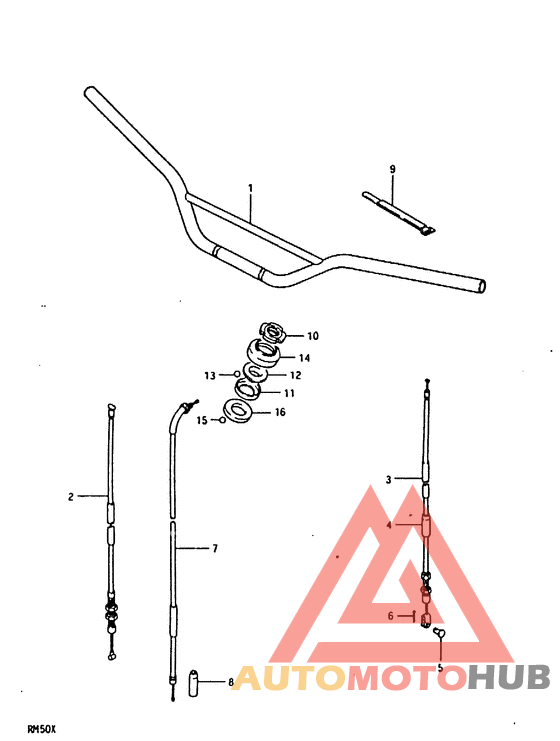 Handlebar - control cable
