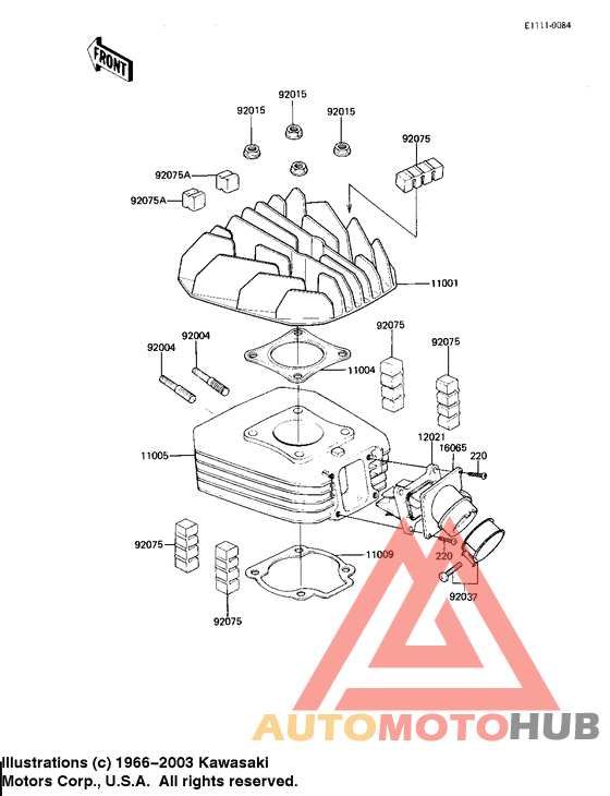 Cylinder head/cylinder/reed valve