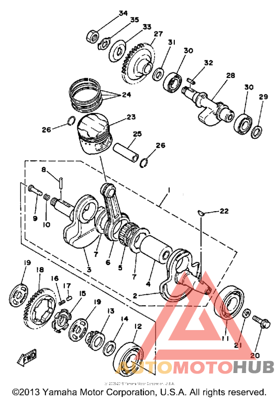 Crankshaft-piston
