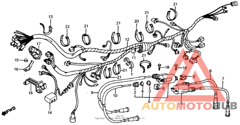 Wire harness + ignition coil 82