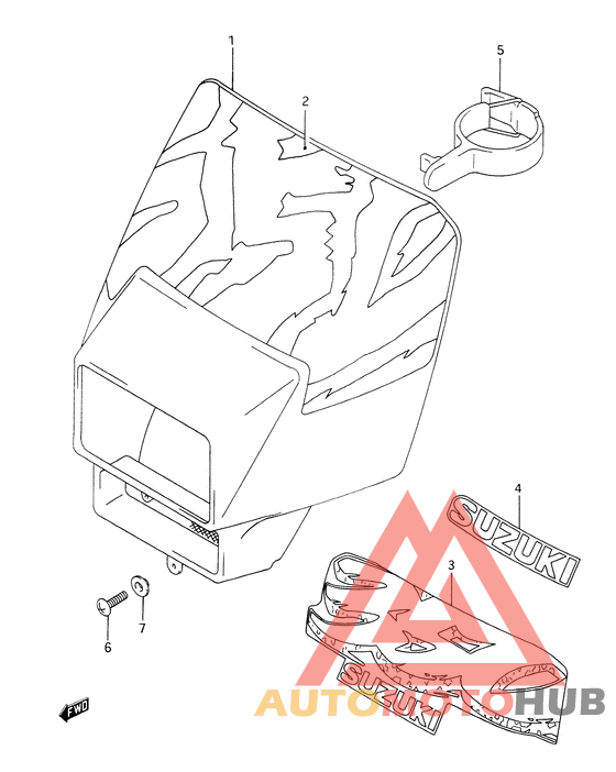 Headlamp cover  front fender