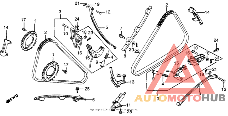 Cam chain + tensioner