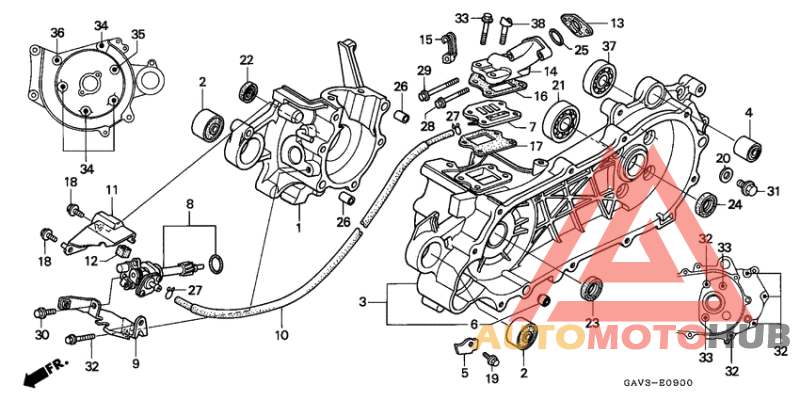 Crankcase/oil pump