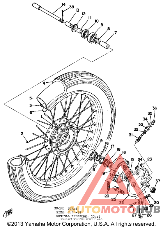 Переднее колесо