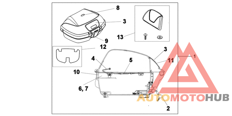 Top box 45l bloom red metallic