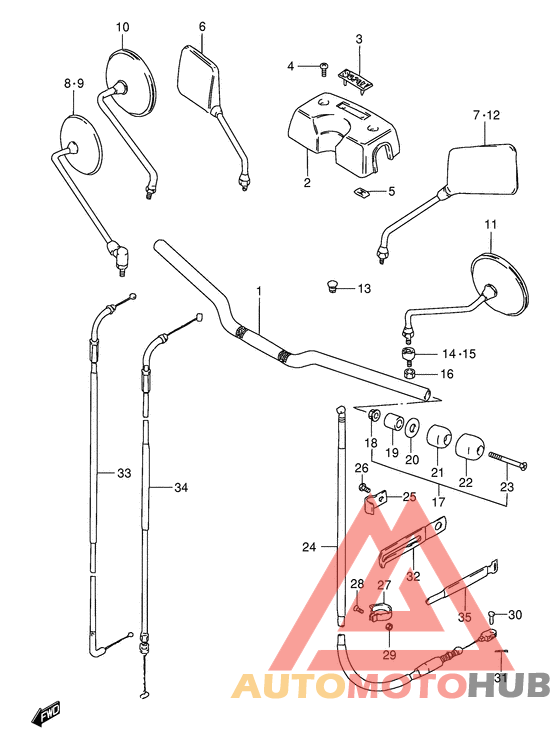 Handlebar - front cable