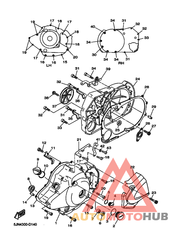 Crankcase cover ass`y  (v