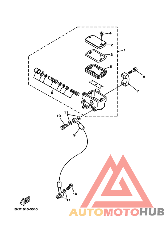 Передний тормозной цилиндр