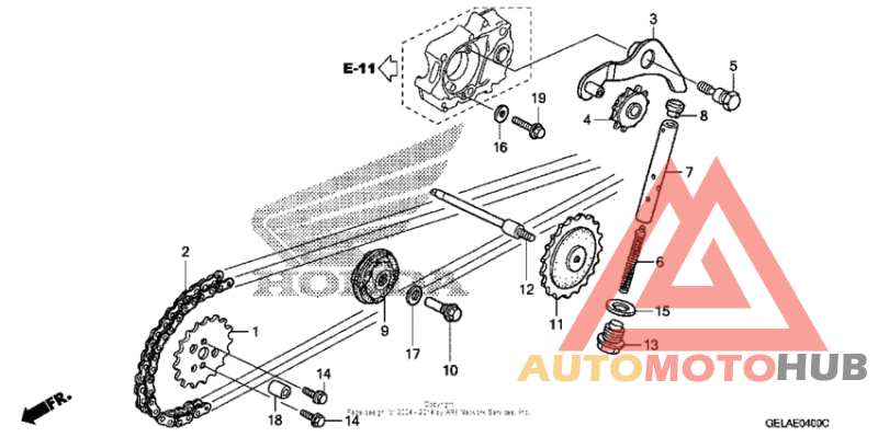 Cam chain + tensioner