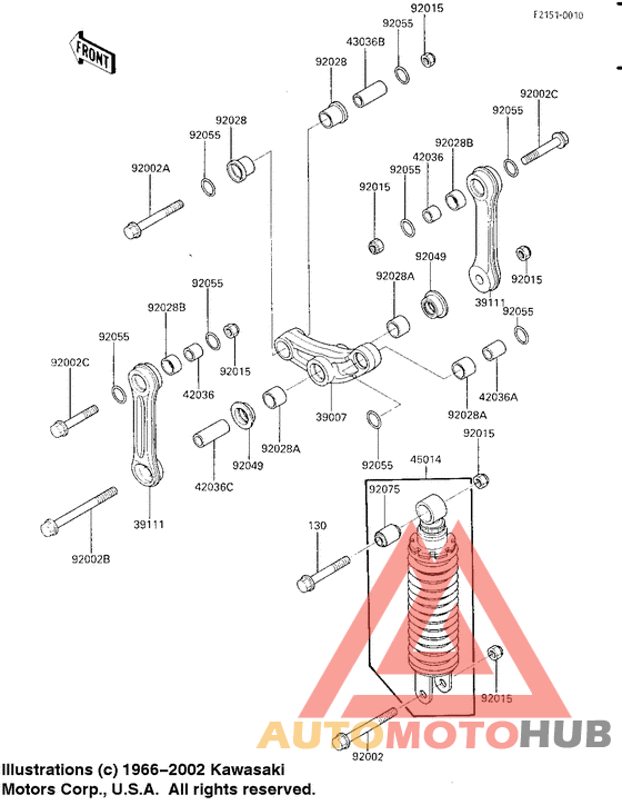 Rear suspension/shock absorber