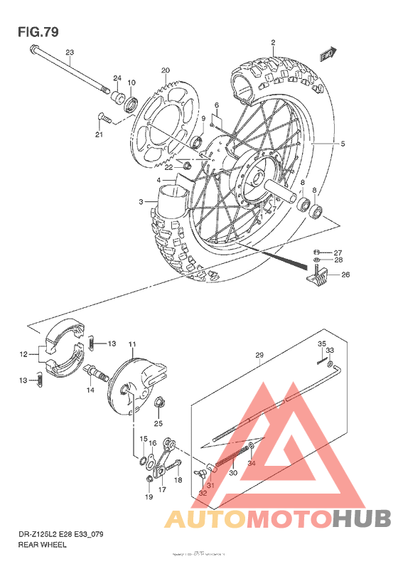 Rear Wheel (Dr-Z125 E28)