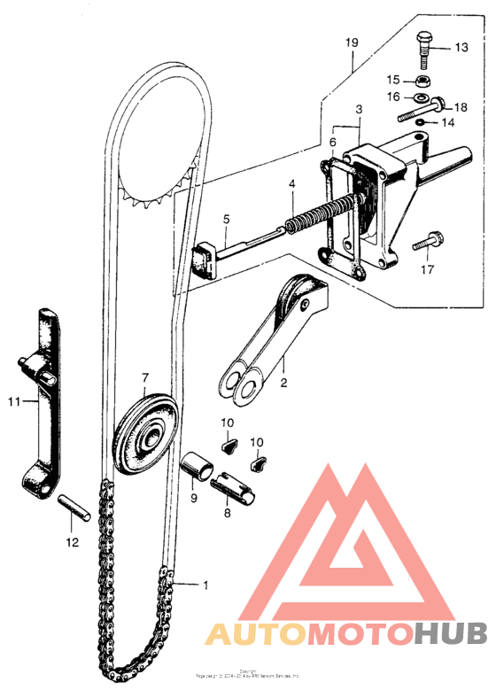 Cam chain + tensioner