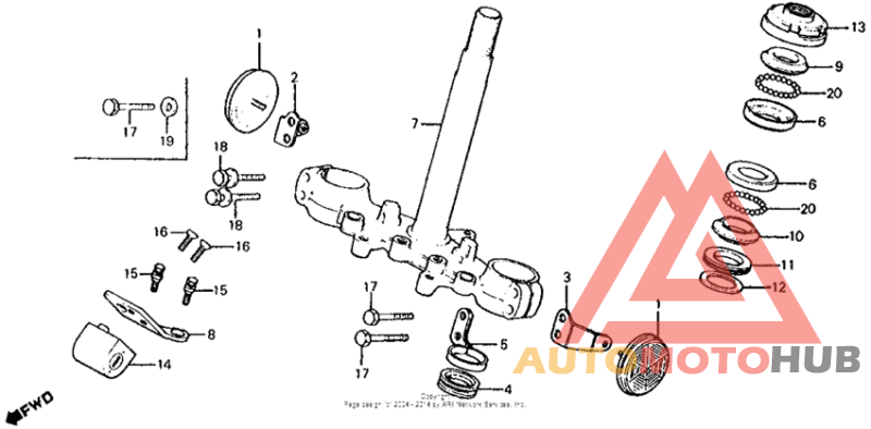 Steering stem 79-80