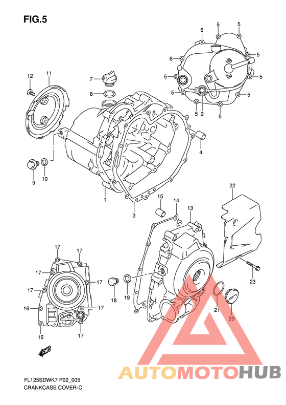Crankcase cover ass`y  (v