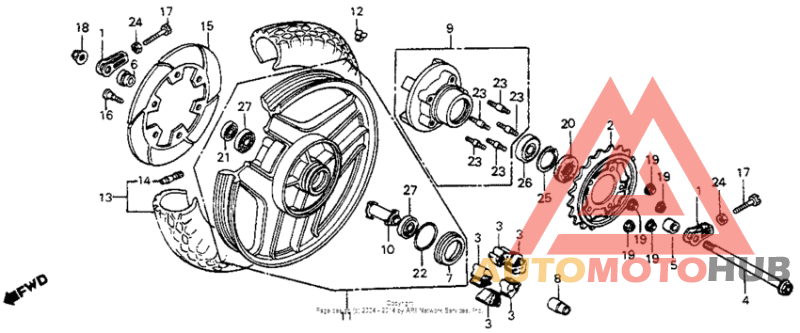 Переднее колесо