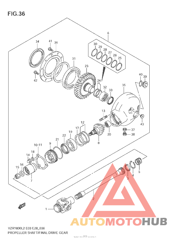 Propeller Shaft/final Drive Gear (Vzr1800Z L2 E33)